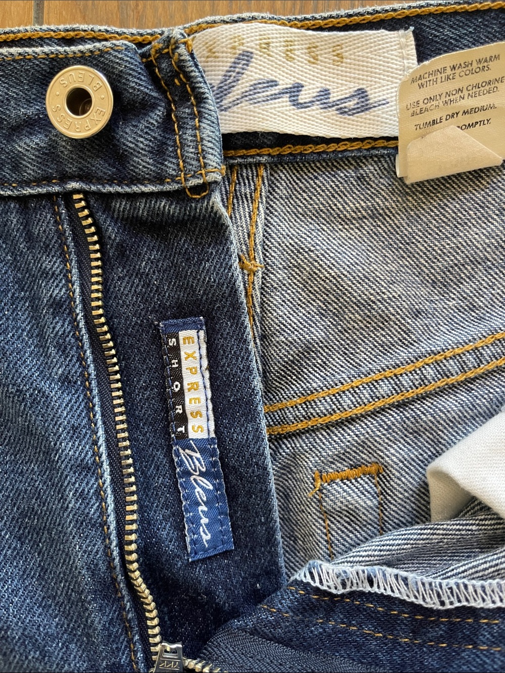Vintage Express Blue Denim Shorts
